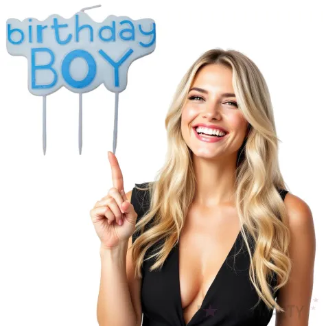 swieczka na tort birthday boy niebieska top ten