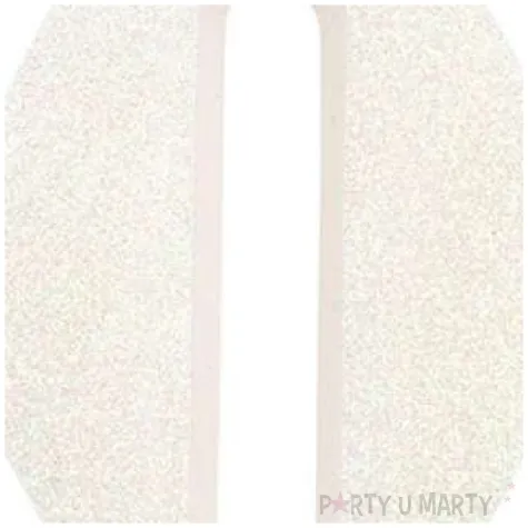 swieczka na tort cyfra 0 biala brokatowa givi 9 5 cm