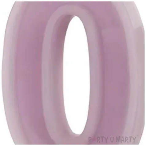 swieczka na tort cyfra 0 fioletowy partydeco 10 cm