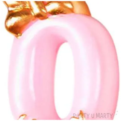 swieczka na tort cyfra 0 happy rozowa jasna jix 9 3 cm