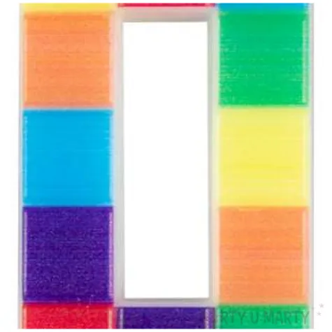 swieczka na tort cyfra 0 klocki mix arpex 7 cm