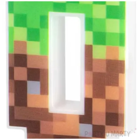 swieczka na tort cyfra 0 piksele partypal 15 cm