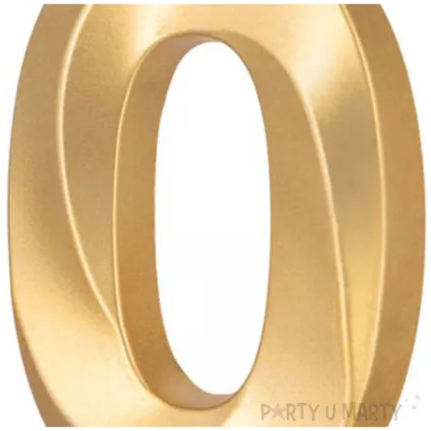 swieczka na tort cyfra 0 pryzmatyczna zloty partypal 6 5 cm
