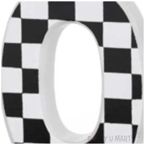 swieczka na tort cyfra 0 szachownica partydeco 5 5 cm