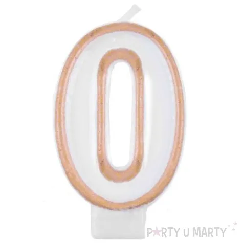 swieczka na tort cyfra 0 zlota arpex 7 5 cm