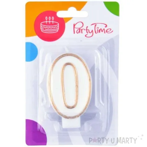 swieczka na tort cyfra 0 zlota arpex 7 5 cm