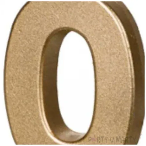 swieczka na tort cyfra 0 zloty partydeco 8 7 cm