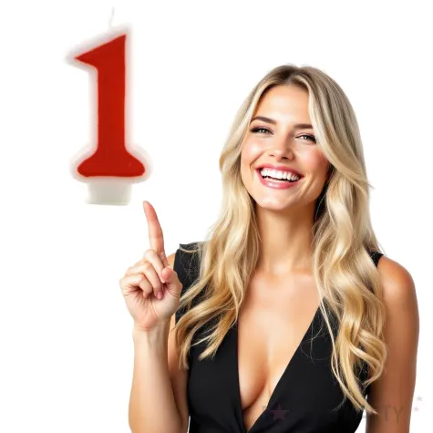 swieczka na tort cyfra 1 czerwona tamipol 7 5 cm