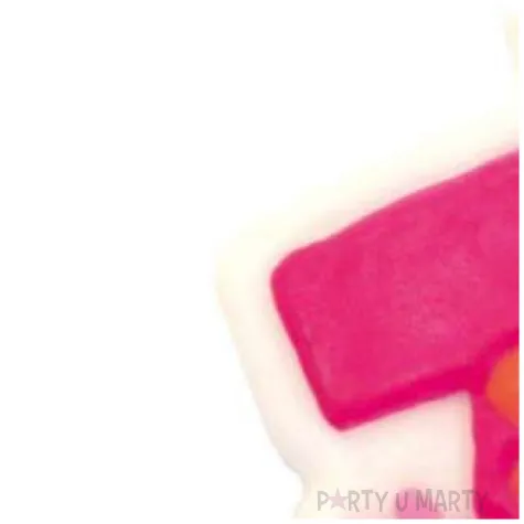 swieczka na tort cyfra 1 daisy rozowa amscan