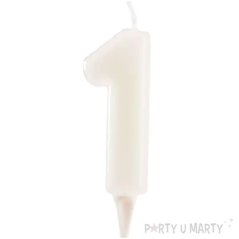 swieczka na tort cyfra 1 fluo dekora 6 cm