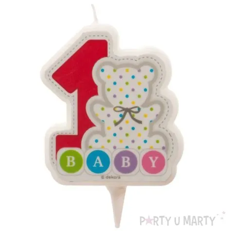 swieczka na tort cyfra 1 mis dekora 7 5 cm