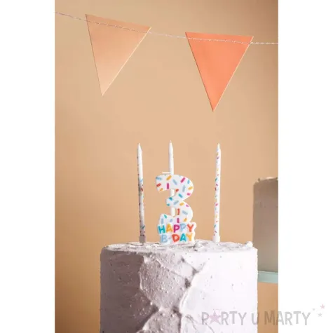 swieczka na tort cyfra 1 sprinkles folat 11 cm