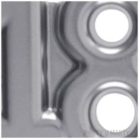 swieczka na tort cyfra 18 srebrna santex 9 cm