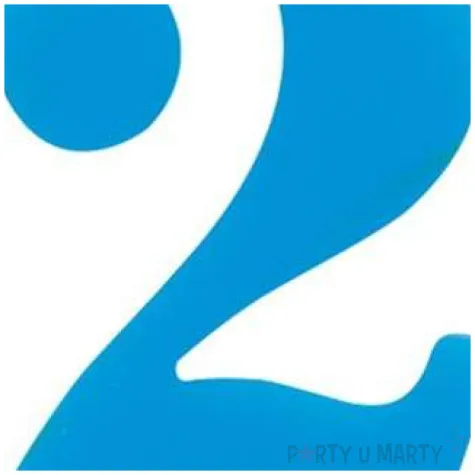 swieczka na tort cyfra 2 iskrzaca niebieska givi 9 5 cm