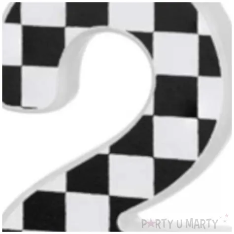 swieczka na tort cyfra 2 szachownica partydeco 5 5 cm