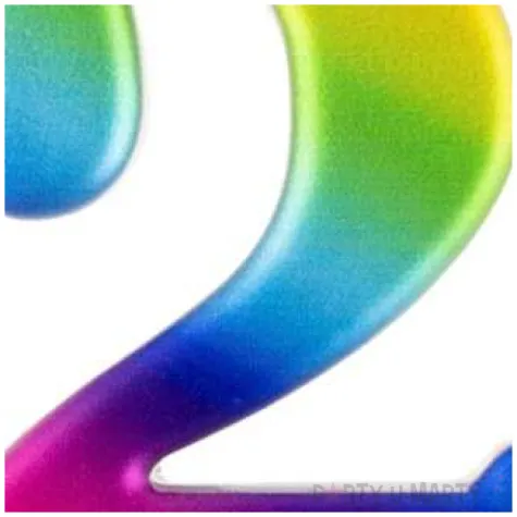 swieczka na tort cyfra 2 teczowa godan 9 5 cm