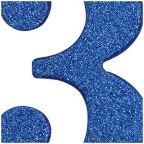 swieczka na tort cyfra 3 niebieska brokatowa givi 9 5 cm
