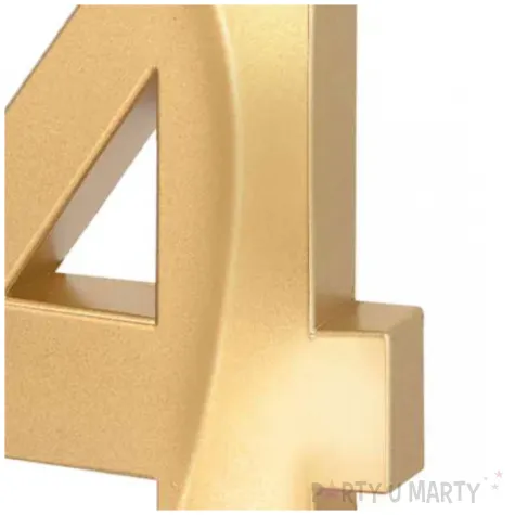 swieczka na tort cyfra 4 pryzmatyczna zloty partypal 6 5 cm