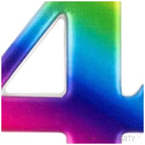 swieczka na tort cyfra 4 teczowa godan 9 5 cm