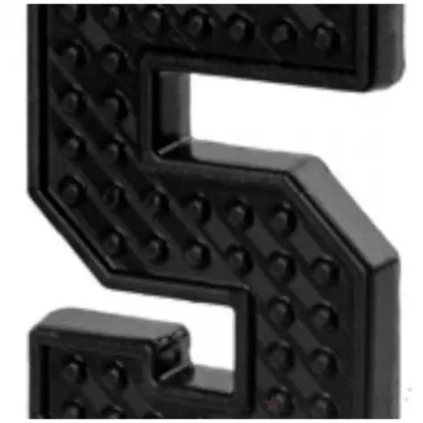 swieczka na tort cyfra 5 czarny partydeco 6 cm