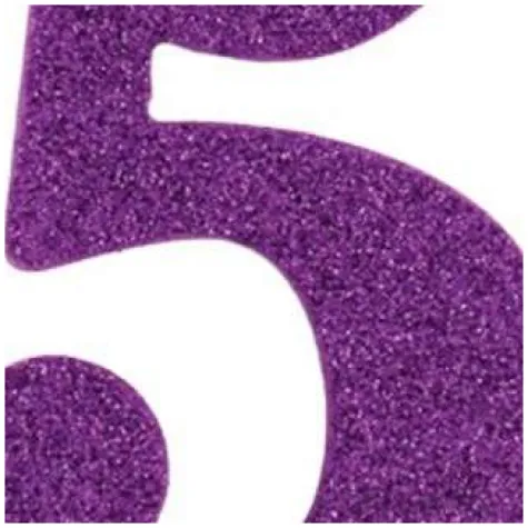 swieczka na tort cyfra 5 fioletowa brokatowa givi 9 5 cm