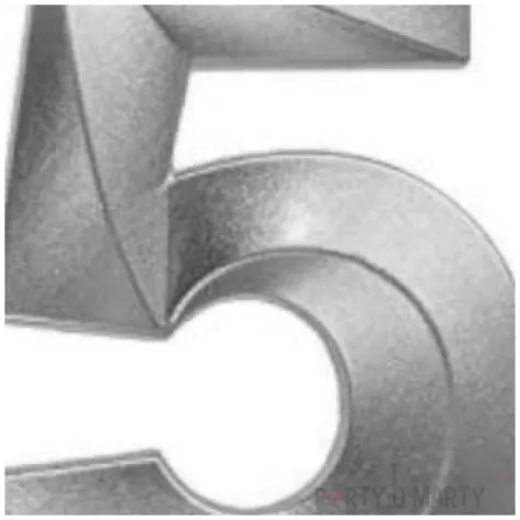 swieczka na tort cyfra 5 srebrna jix 12 cm