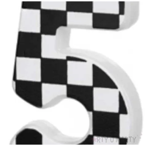 swieczka na tort cyfra 5 szachownica partydeco 5 5 cm