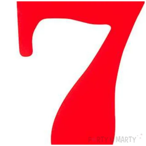 swieczka na tort cyfra 7 iskrzaca czerwona givi 9 5 cm