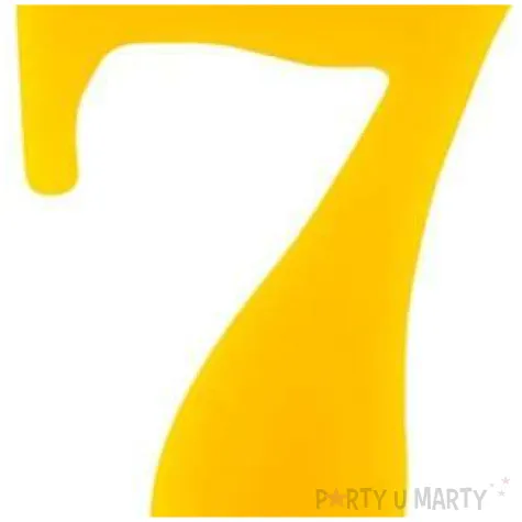 swieczka na tort cyfra 7 iskrzaca zolta givi 9 5 cm