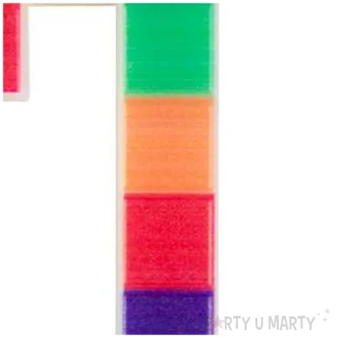 swieczka na tort cyfra 7 klocki mix arpex 7 cm