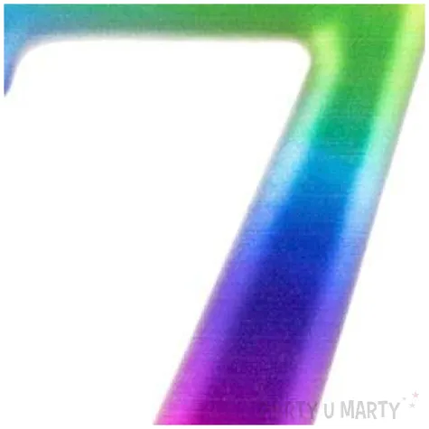 swieczka na tort cyfra 7 teczowa godan 9 5 cm