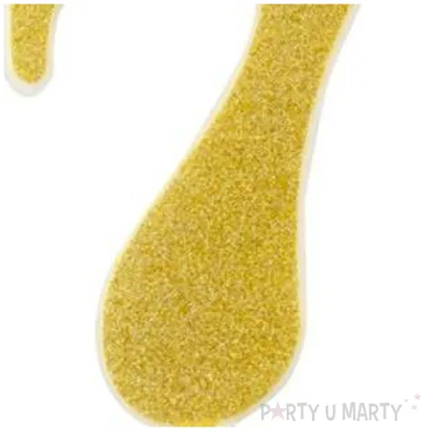 swieczka na tort cyfra 7 zlota brokatowa givi 15 5 cm