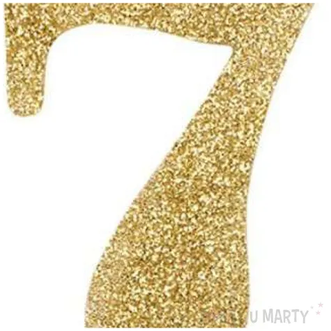 swieczka na tort cyfra 7 zlota brokatowa givi 9 5 cm