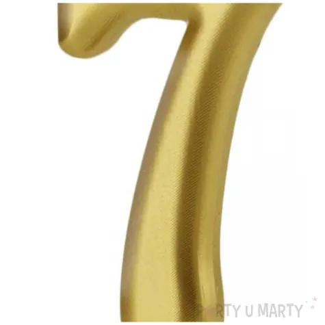 swieczka na tort cyfra 7 zloty partypal 10 cm