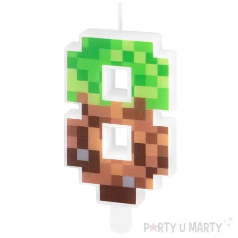 swieczka na tort cyfra 8 piksele partypal 15 cm