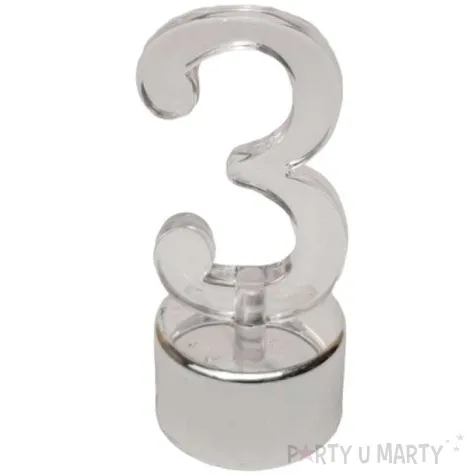 swieczka na tort cyfra led 3 top ten