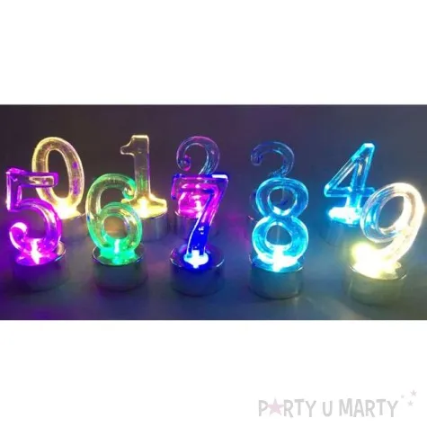 swieczka na tort cyfra led 8 top ten