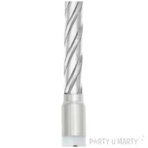 swieczka na tort grajaca srebrna partypal