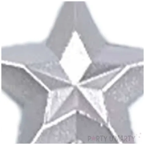 swieczka na tort gwiazdka srebrny jix 9 5 cm