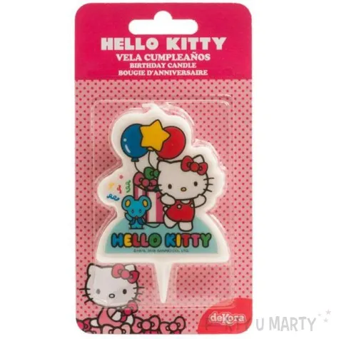 swieczka na tort hello kitty dekora 7 cm