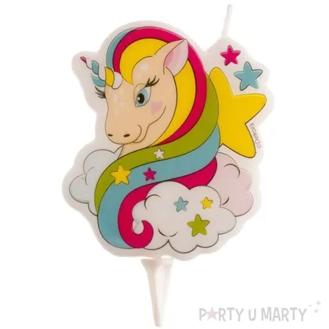 swieczka na tort jednorozec dekora 7 cm