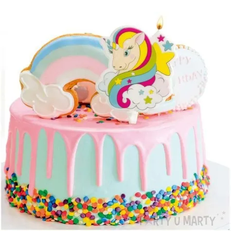 swieczka na tort jednorozec dekora 7 cm