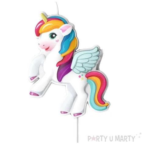 swieczka na tort jednorozec dekora 8 cm