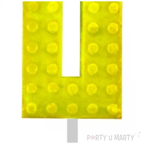 swieczka na tort klocki cyfra 0 zolta godan 5 5 cm