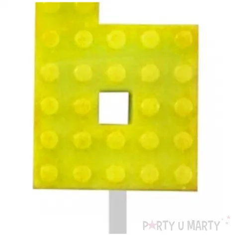 swieczka na tort klocki cyfra 6 zolta godan 5 5 cm