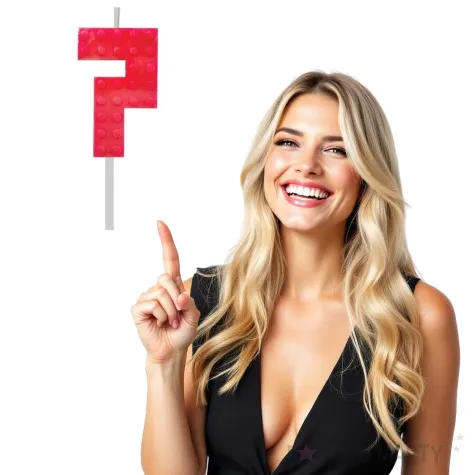 swieczka na tort klocki cyfra 7 czerwona godan 5 5 cm