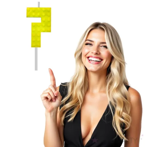 swieczka na tort klocki cyfra 7 zolta godan 5 5 cm