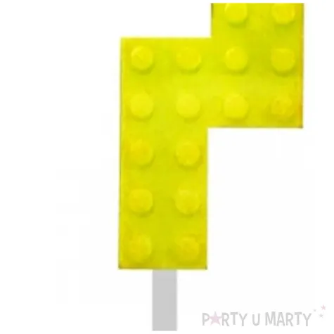 swieczka na tort klocki cyfra 7 zolta godan 5 5 cm