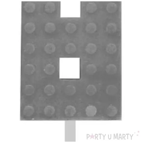 swieczka na tort klocki cyfra 8 szara godan 5 5 cm