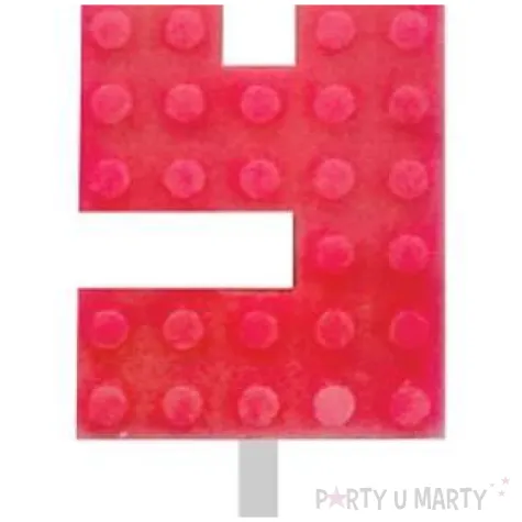 swieczka na tort klocki cyfra 9 czerwona godan 5 5 cm